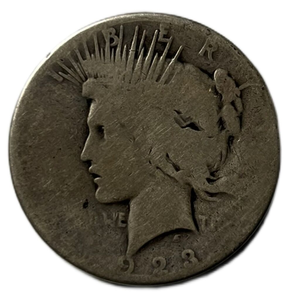 1923 Peace Silver Dollar $1 Philadelphia No Mint Mark 90% Silver Circulated